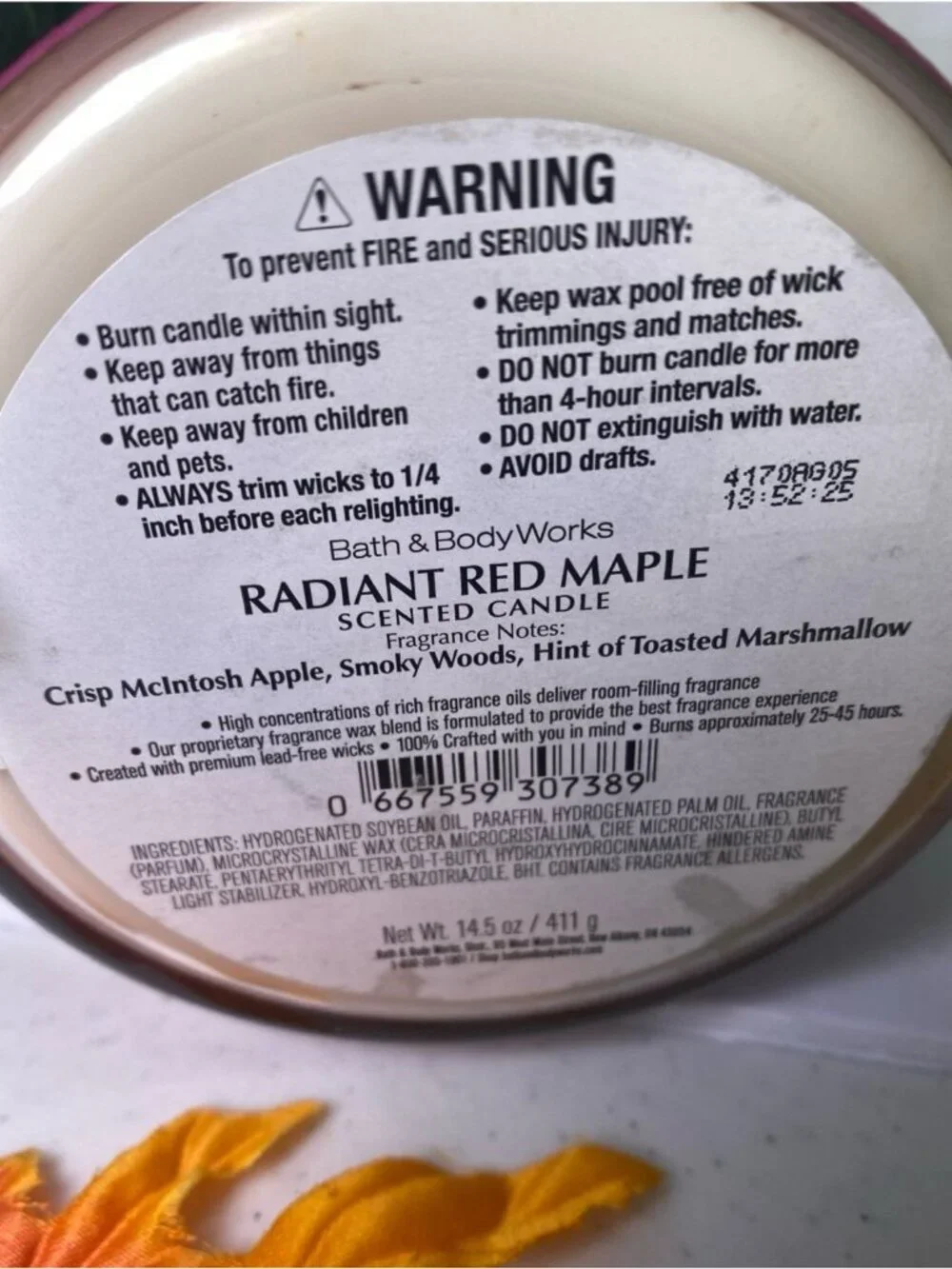 “Pumpkin Cinnamon Bun” & “Radiant Red Maple” BBW  3 Wick Candles- NOT NEW